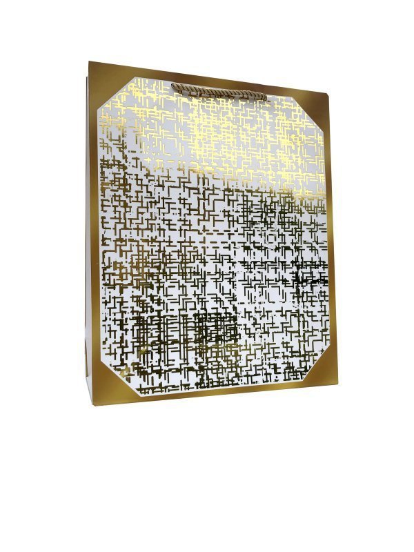 Torebka ozdobna prezentowa 30x41,5x12cm 306A mix kol.ze złotym wykończeniem cena za 1 szt