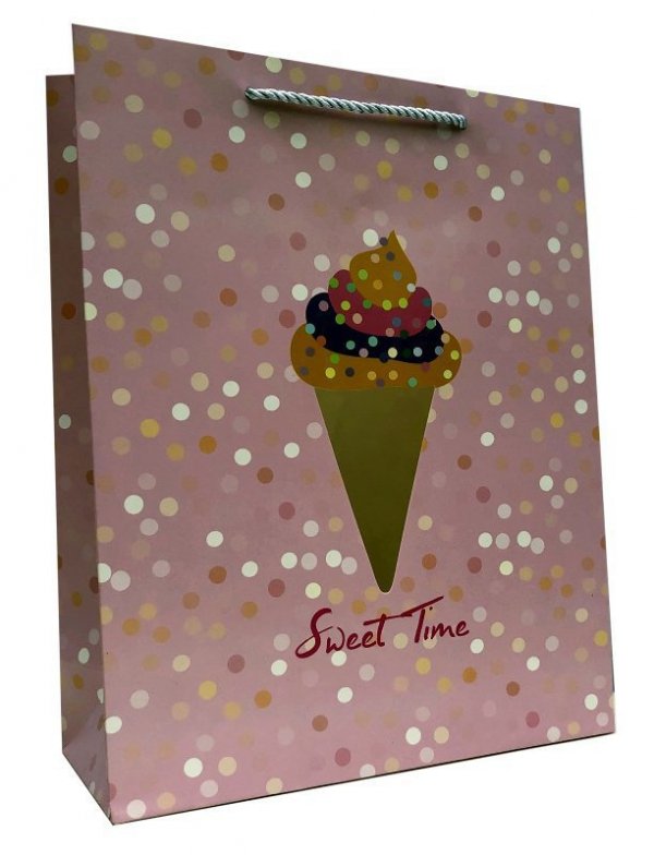 Torebka ozdobna prezentowa Lody JP 368C 18x23x12cm mix cena za 1 szt