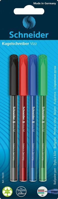 Długopis SCHNEIDER VIZZ, M, 4szt., blister