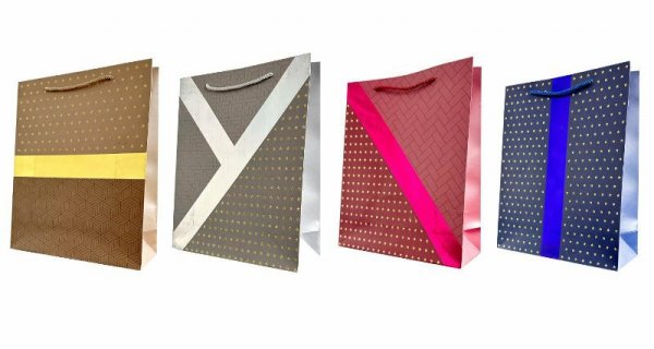 Torebka ozdobna prezentowa 4wz 26x32x10cm 1092B mix cena za 1 szt