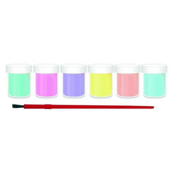 Farby plakatowe KEYROAD 6x22ml pastel pędzelek gratis