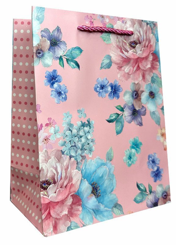Torebka ozdobna prezentowa Kwiaty JP636A 30x41,5x12cm mix cena za 1 szt
