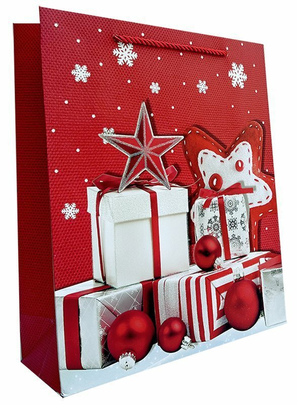 Torebka ozdobna prezentowa 4wz 26x32x12cm JP 954B mix cena za 1 szt