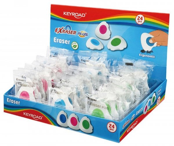 Gumka do ścierania KEYROAD Exraser Plus KR971705 p24, mix cena za 1 szt
