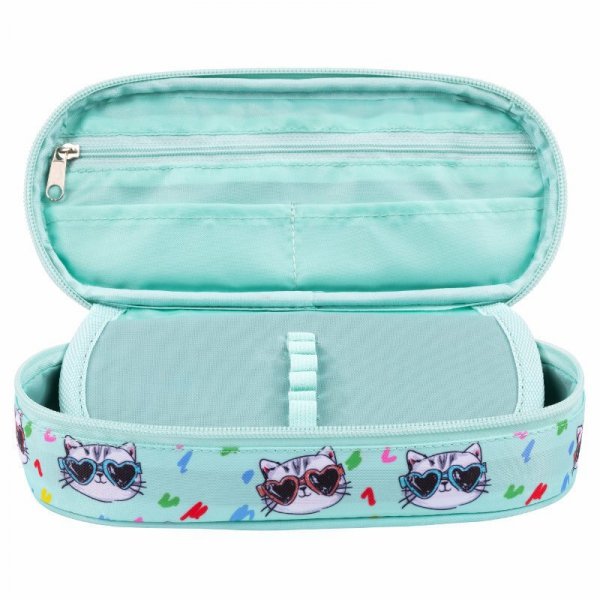 PROMO Piórnik saszetka usztywniona z wewnętrzną klapką ST.RIGHT PCL-01 My Little Friend Mint