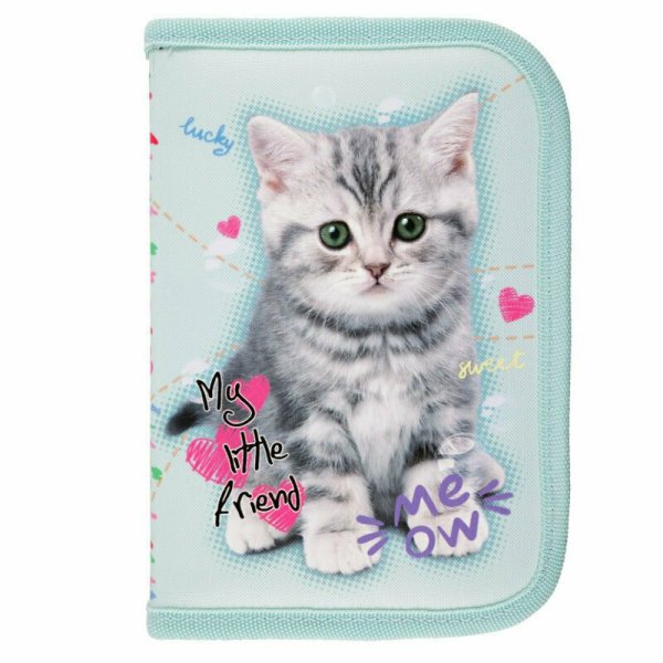 PROMO Piórnik dwuklapkowy bez wyposażenia ST.RIGHT PC3 My Little Friend mint Kitty