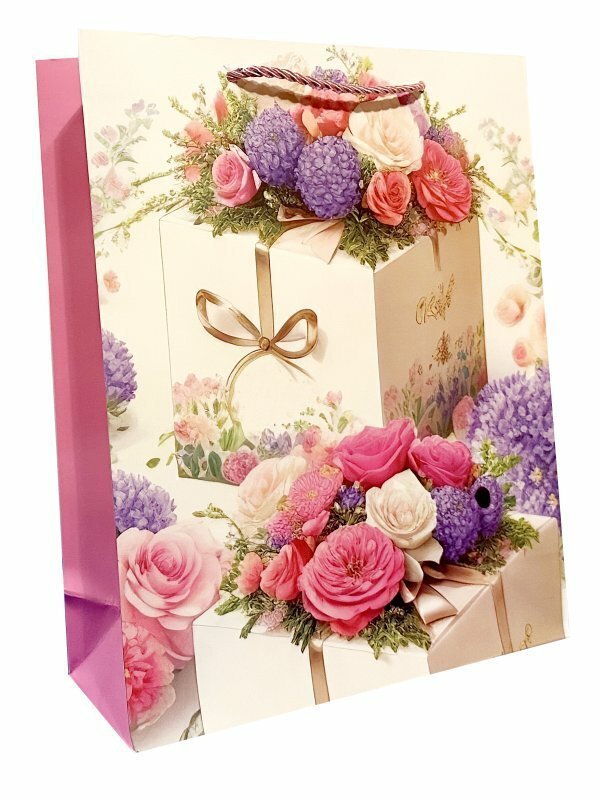 Torebka ozdobna prezentowa 18x24x8,5 cm DW10037C mix cena za 1 szt