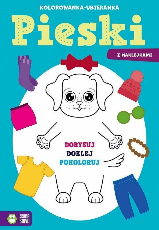 Książeczka Kolorowanka ubieranka. Pieski