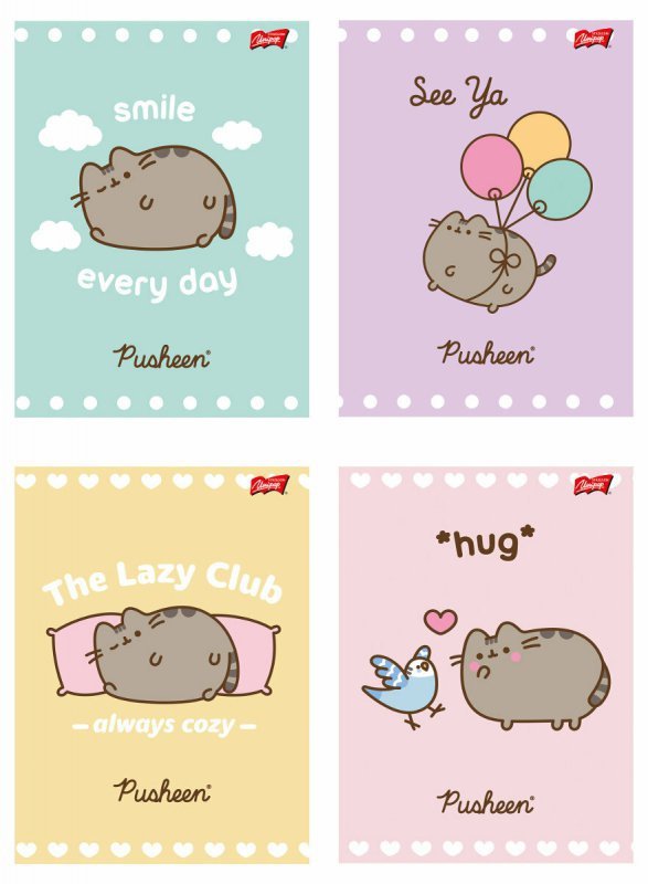 Zeszyt A5 32k kratka laminowany Pusheen mix cena za 1 szt