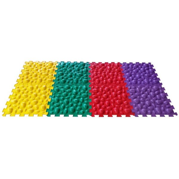 PROMO Polesie 62210 Mata do masażu ortopedyczna modułowa ORTHO PUZZLE Kamyczki morskie