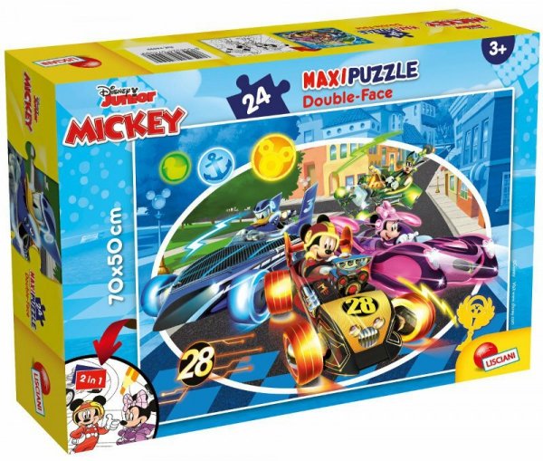 PROMO Puzzle dwustronne Maxi 24 elementy Myszka Mickey 74099 LISCIANI