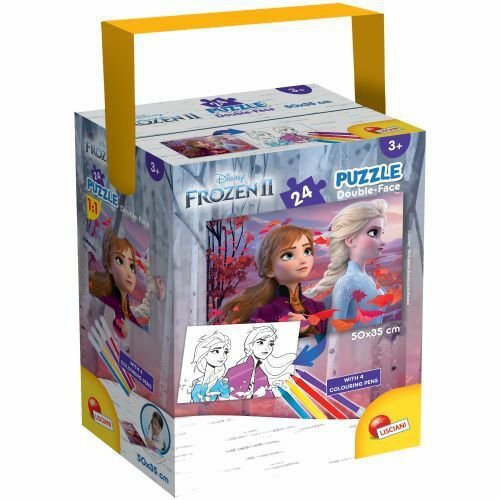 PROMO Puzzle dwustronne w tubie 24el. 50x35cm Kraina Lodu. 86153 LISCIANI p12