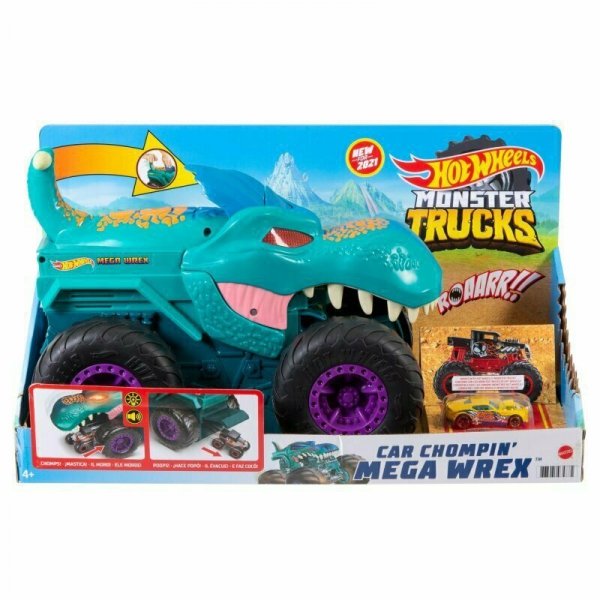 Hot Wheels Monster Trucks Pożeracz aut Mega Wrex GYL13 MATTEL