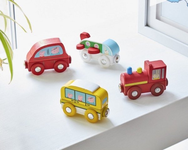 PROMO Peppa Pig - Drewniany mini pojazd Świnka Peppa 07215 mix cena za 1 szt