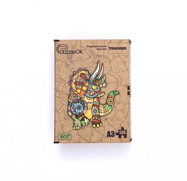 PROMO Puzzle drewniane Triceratops PuzA3-00903