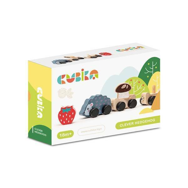 Drewniana zabawka Mądry jeż CUBIKA