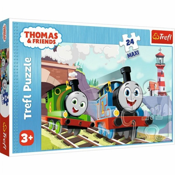 Puzzle 24el Maxi Tomek i Percy na torach. Tomek i Przyjaciele 14354 Trefl