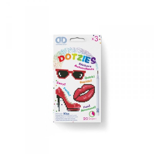 PROMO Haft Diamentowy Diamond Dotz Kiss 3pak Naklejki Diamentowa mozaika DTZ12021