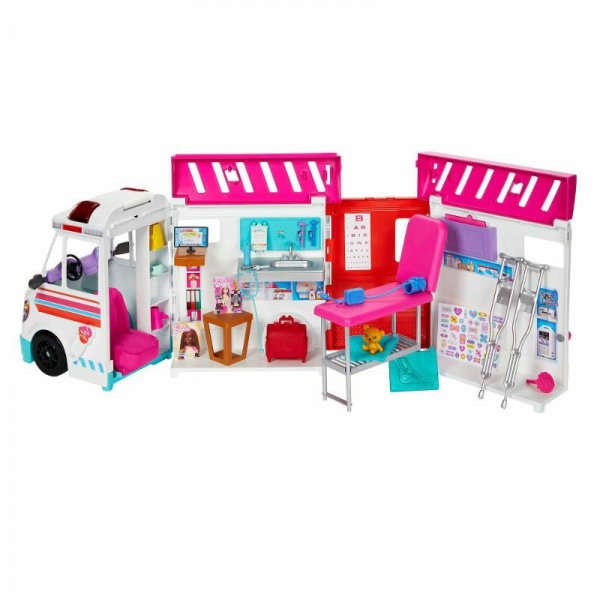Barbie Karetka Mobilna klinika zestaw HKT79 p1 MATTEL