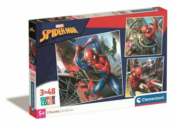 PROMO Clementoni Puzzle 3x48el SuperColor square Marvel Spiderman 25316