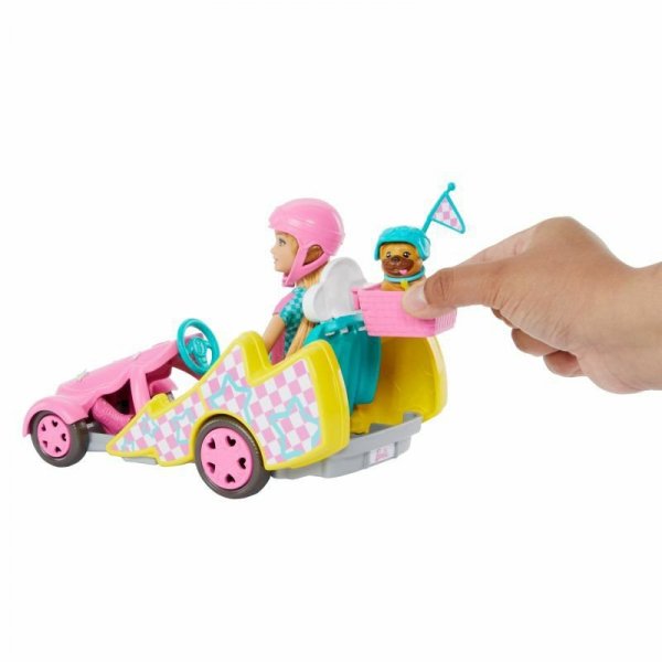 PROMO Barbie Gokart Stacie Pojazd filmowy i lalka HRM08 MATTEL