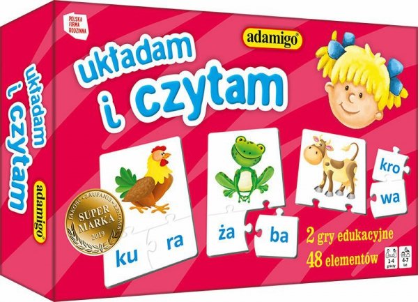 Układam i czytam układanka edukacyjna ADAMIGO