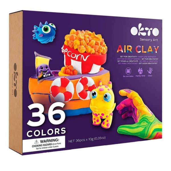PROMO Zestaw lekkiej ciastoliny AIR CLAY 36 kolorów 70149