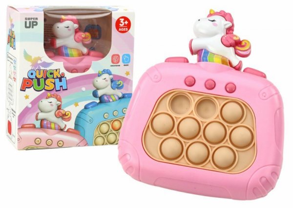 Gra Sensoryczna Jednorożec Pop It na baterie światła dźwięki 19889 Lean Toys mix cena za 1 szt