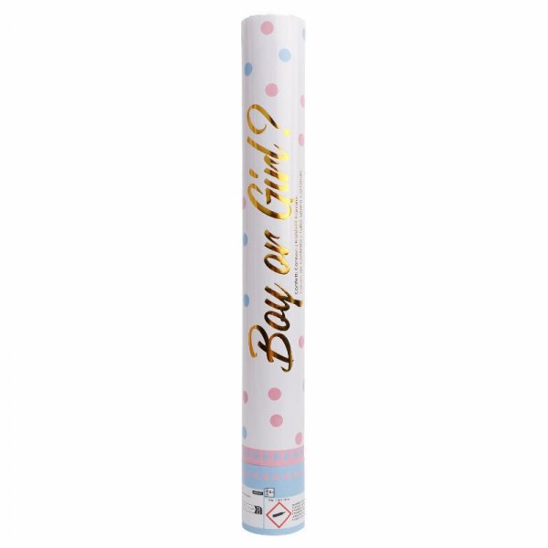 Armatka konfetti Gender Reveal Girl papier okrągły 40cm 9916488