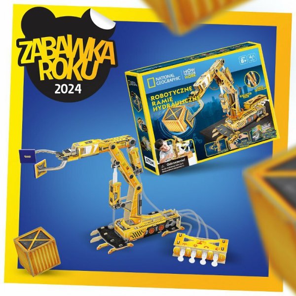 Puzzle 3D Robotyczne ramię hydrauliczne National Geographic DS1092H Cubic Fun