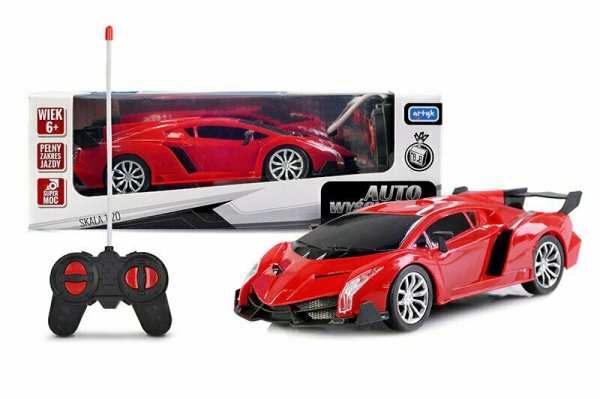 Auto wyścigowe zdalnie sterowane czerwone 170935