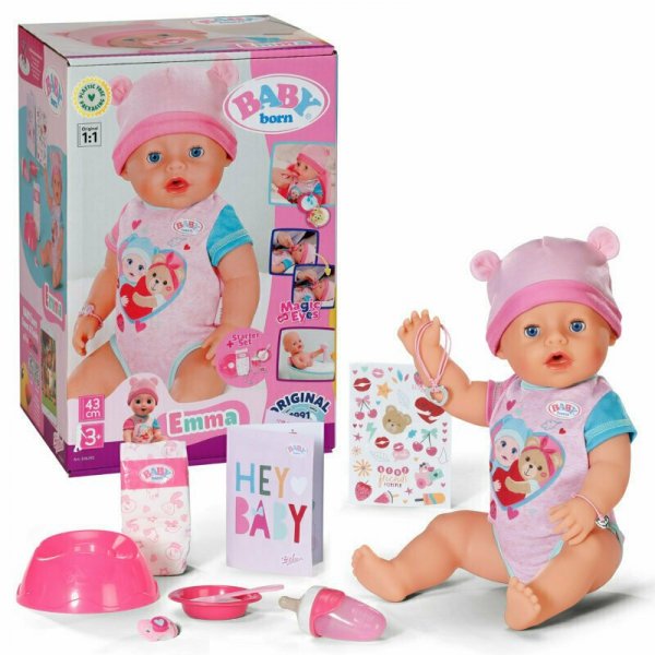 PROMO Baby born Lalka bobas Emma 43cm + akcesoria 834800