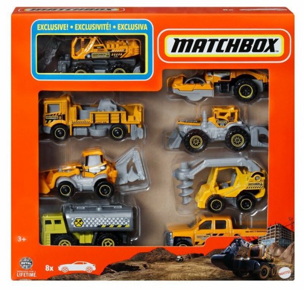 MATCHBOX Autka 1:64 8-pak HVR81 MATTEL mix cena za 1 szt