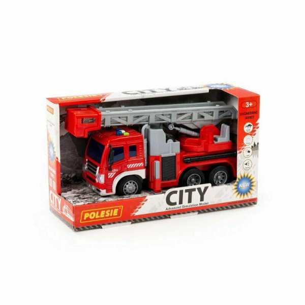 Polesie 54545 City Samochód straż pożarna Nr2 inercyjny ze światłem i dźwiękiem w pudełku