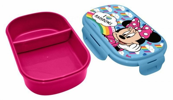 Pudełko śniadaniowe + sztućce, 21x14x6cm Minnie Mouse MN30016 Kids Euroswan