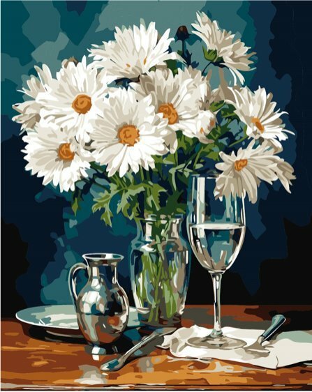 Malowanie po numerach - Stokrotki 40x50cm QB900-043