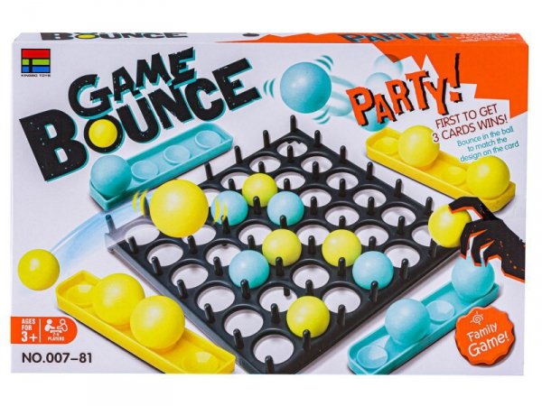 Rodzinna Gra Zręcznościowa BOUNCE GAME, Układanka, Karty, Piłeczki