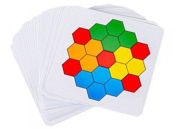 Edukacyjna Gra Logiczna Na Refleks Karty, Układanka &quot;Puzzle Chessboard&quot; Klocki + 30 kart