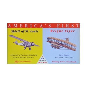 Model plastikowy - Samoloty America&#039;s First - Spirit of St Louis / Wright Flyer - Glencoe Models (2szt) - Glencoe Models
