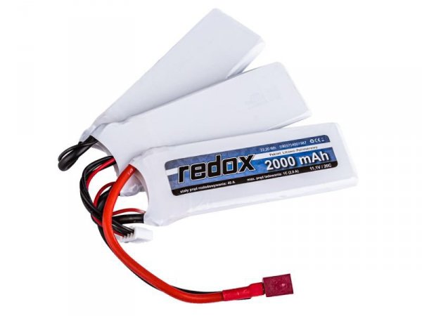 Akumulator Redox ASG 2000 mAh 11,1V 20C (rozdzielony) 1+1+1 Pakiet LiPo - Redox