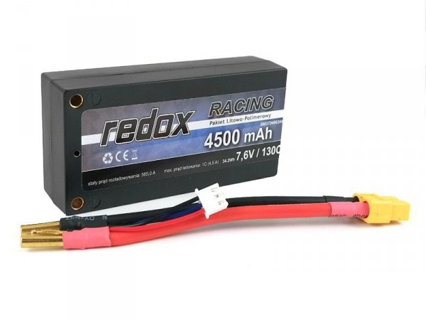 Redox HV 4500 mAh 7,6V 130C SHORTY XT-60 Racing Hardcase pakiet LiPo - Redox