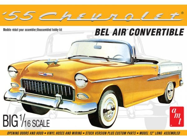 Model Plastikowy - Samochód 1955 Chevy Bel Air Convertible - AMT