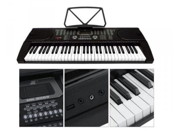 Keyboard Organy 61 Klawiszy Zasilacz MK-2089 Przecena 4 - Meike
