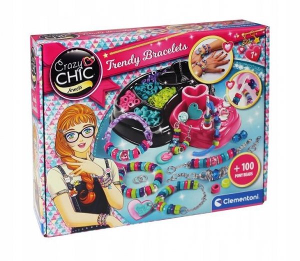 CLEMENTONI - ZABAWKI CLE Crazy Chic - Kolorowe bransoletki 78415