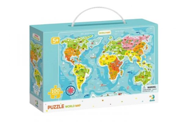 DODO - PUZZLE/GRY MAKSIK Puzzle 100el Mapa Świata DOB0123 40240