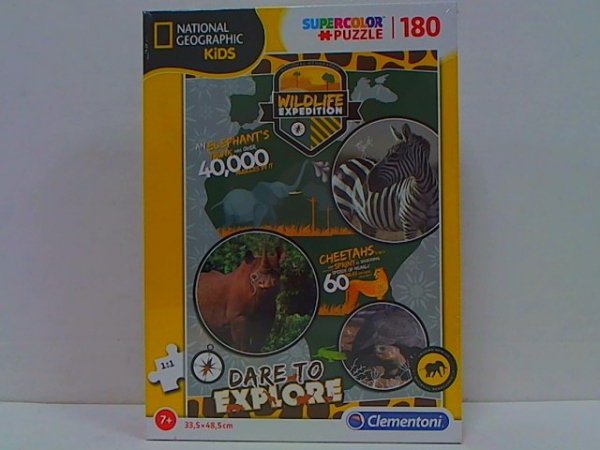 CLEMENTONI - PUZZLE !!! CLE puzzle 180 NatGeogrKids WildLifeExp.29207