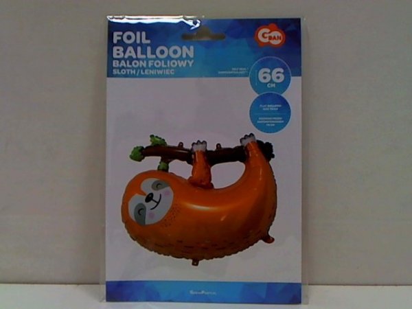 GODAN Balon foliowy Leniwiec 79cm brązowy BF-HLNB 27096
