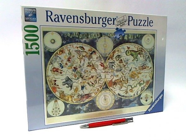 RAVENSBURGER RAV puzzle 1500 Mapa z fant. zwierzętami 16003
