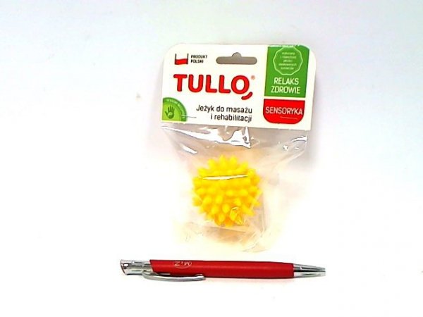 TULLO Piłka sensor.masaż/rehabilit5,4cm 416 żółty 74163