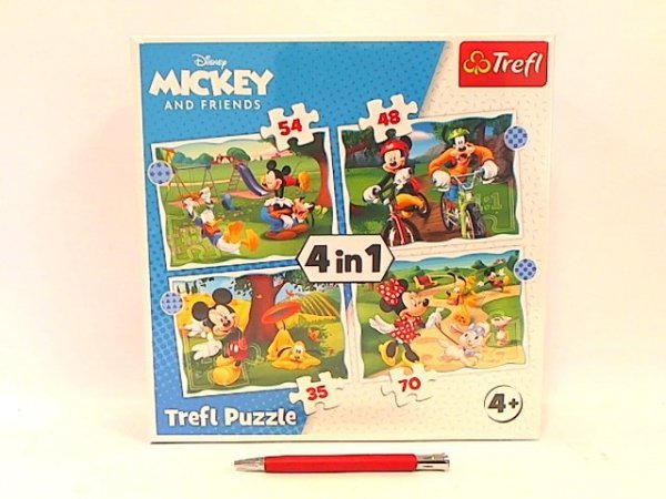 TREFL PUZZLE 4w1 Fajny dzień Mickiego /Disney 34604